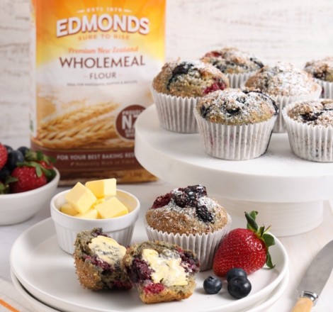 Berry Muffin with pack shot