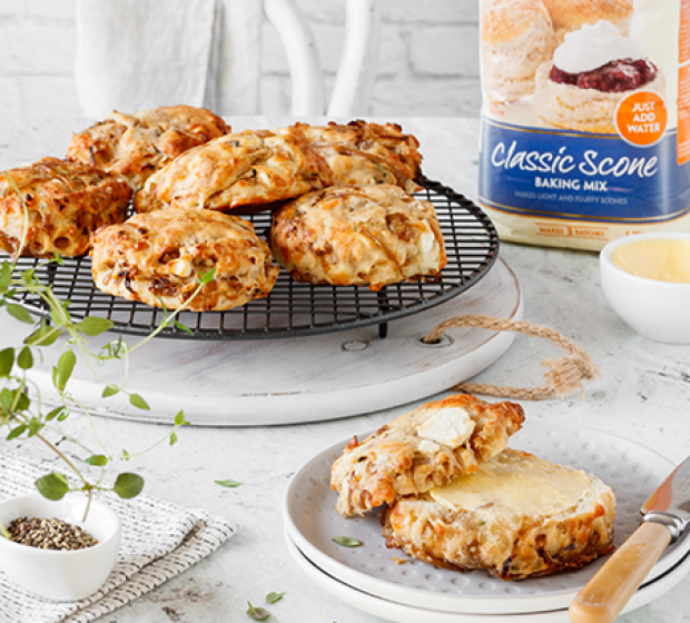Caramelised Onion, Feta and Thyme Scones