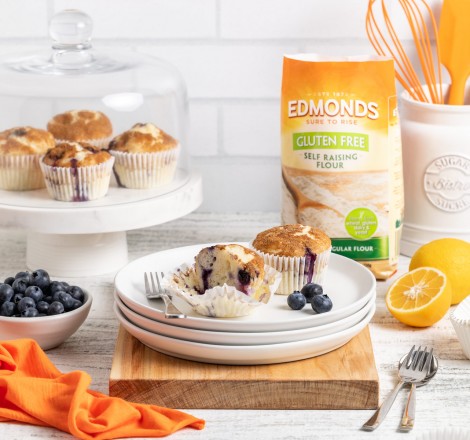 Gluten Free Blueberry Muffins LANDSCAPE Product Low Res